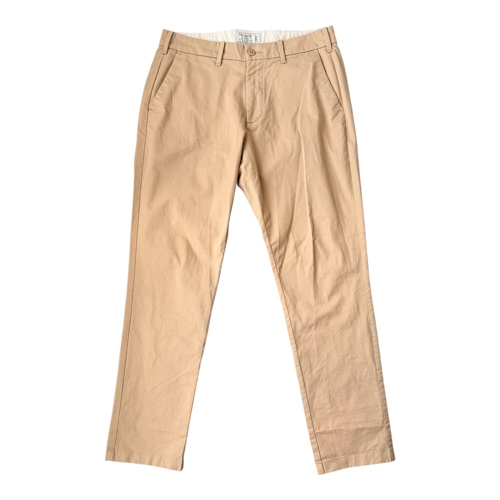 Abercrombie & Fitch Y2K 2000s Classic‎ Fit Men's Chino Pants 32x30 Khaki Preppy